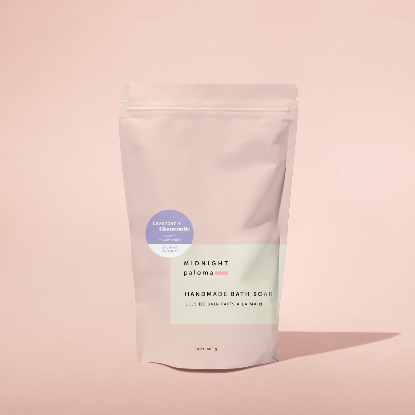 Lavender + Chamomile Calming Bath Soak.