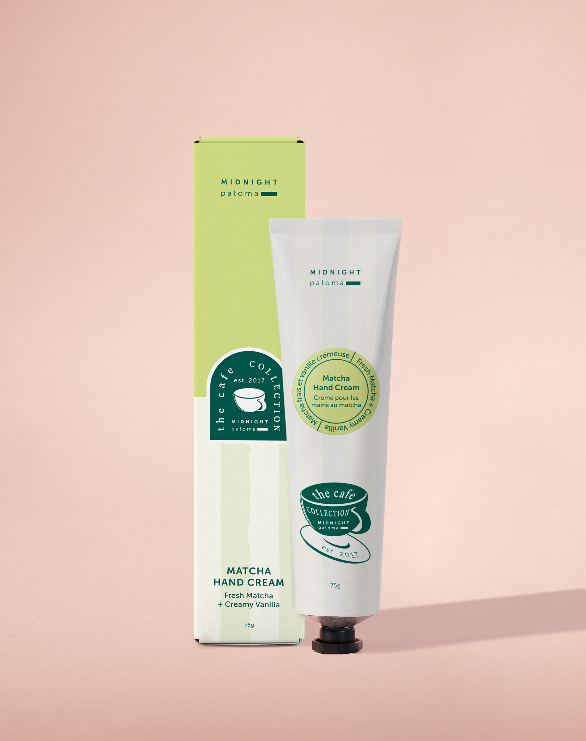 Matcha + Creamy Vanilla Hand Cream.