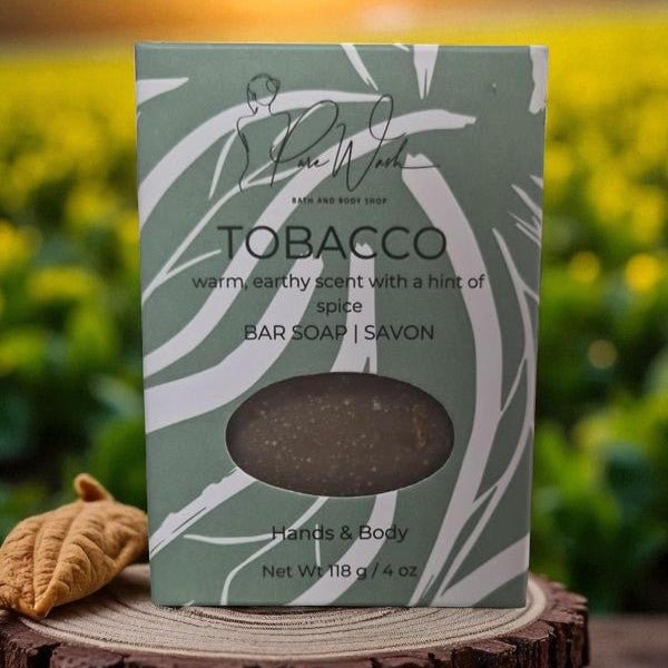 Tobacco leaf soap bar.