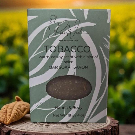 Tobacco leaf soap bar.